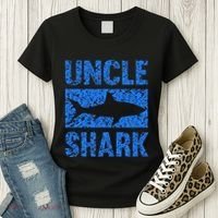 Uncle Shark Birthday Gift For Shark Lovers Women's T-Shirt thumb 3