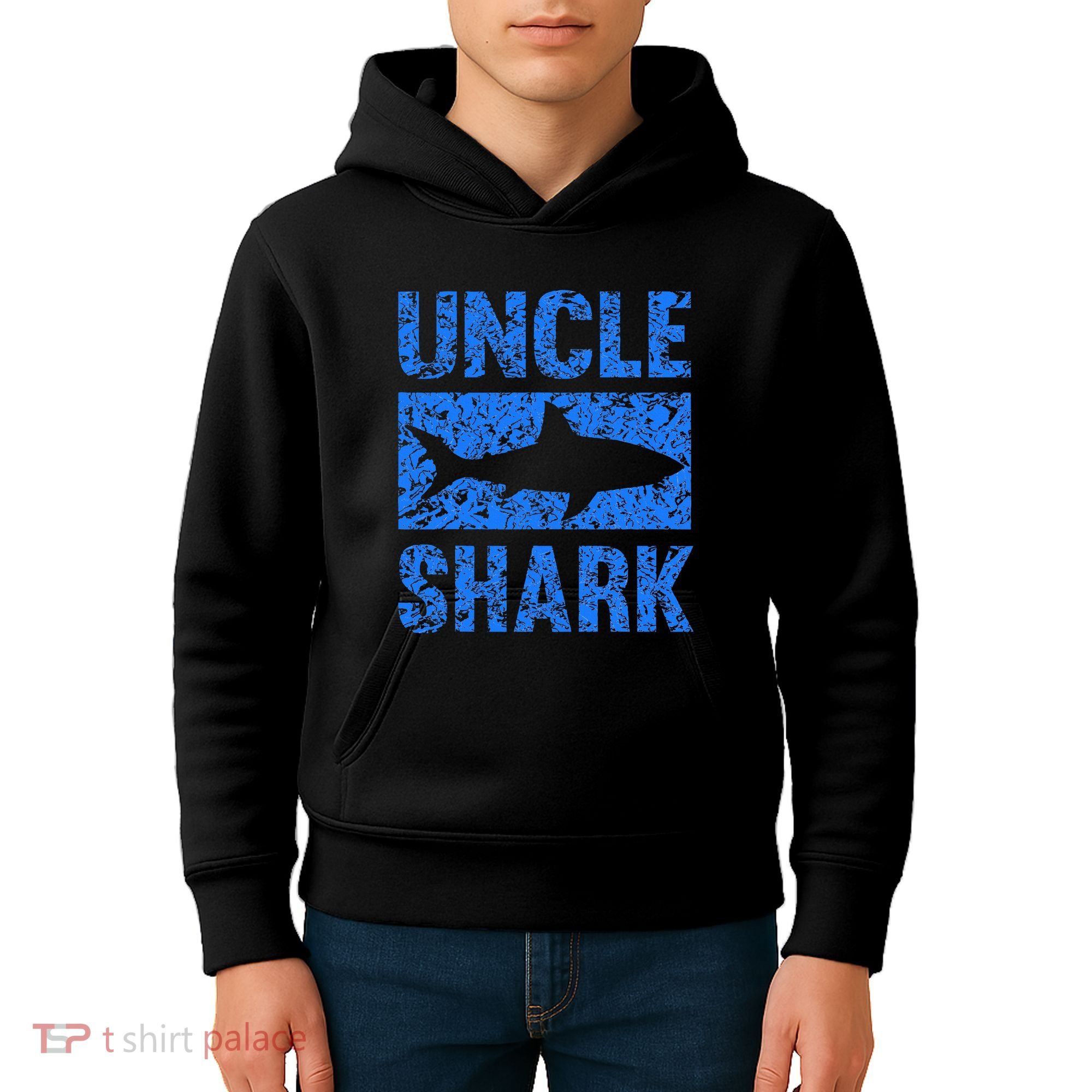 Uncle Shark Birthday Gift For Shark Lovers Kids Hoodie