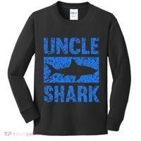 Uncle Shark Birthday Gift For Shark Lovers Kids Long Sleeve Shirt thumb 0