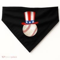 Uncle Sam Baseball USA-Made Doggie Bandana thumb 0