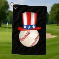 Uncle Sam Baseball Golf Towel thumb 1