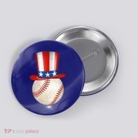 Uncle Sam Baseball Button thumb 0