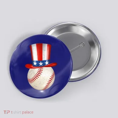Uncle Sam Baseball Button