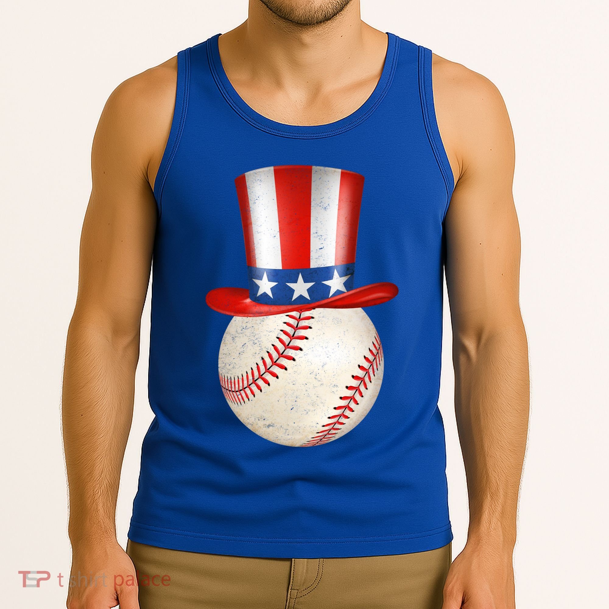 Uncle Sam Baseball Tank Top