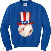 Uncle Sam Baseball Kids Sweatshirt thumb 0