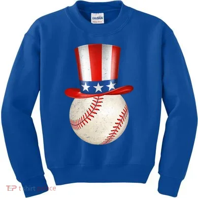 Uncle Sam Baseball Kids Sweatshirt