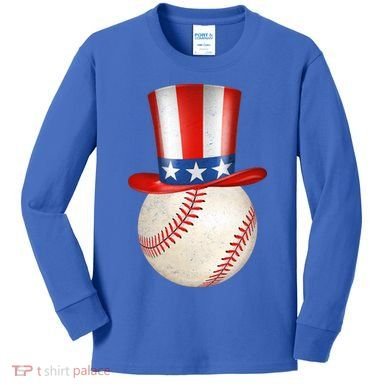 Uncle Sam Baseball Kids Long Sleeve Shirt