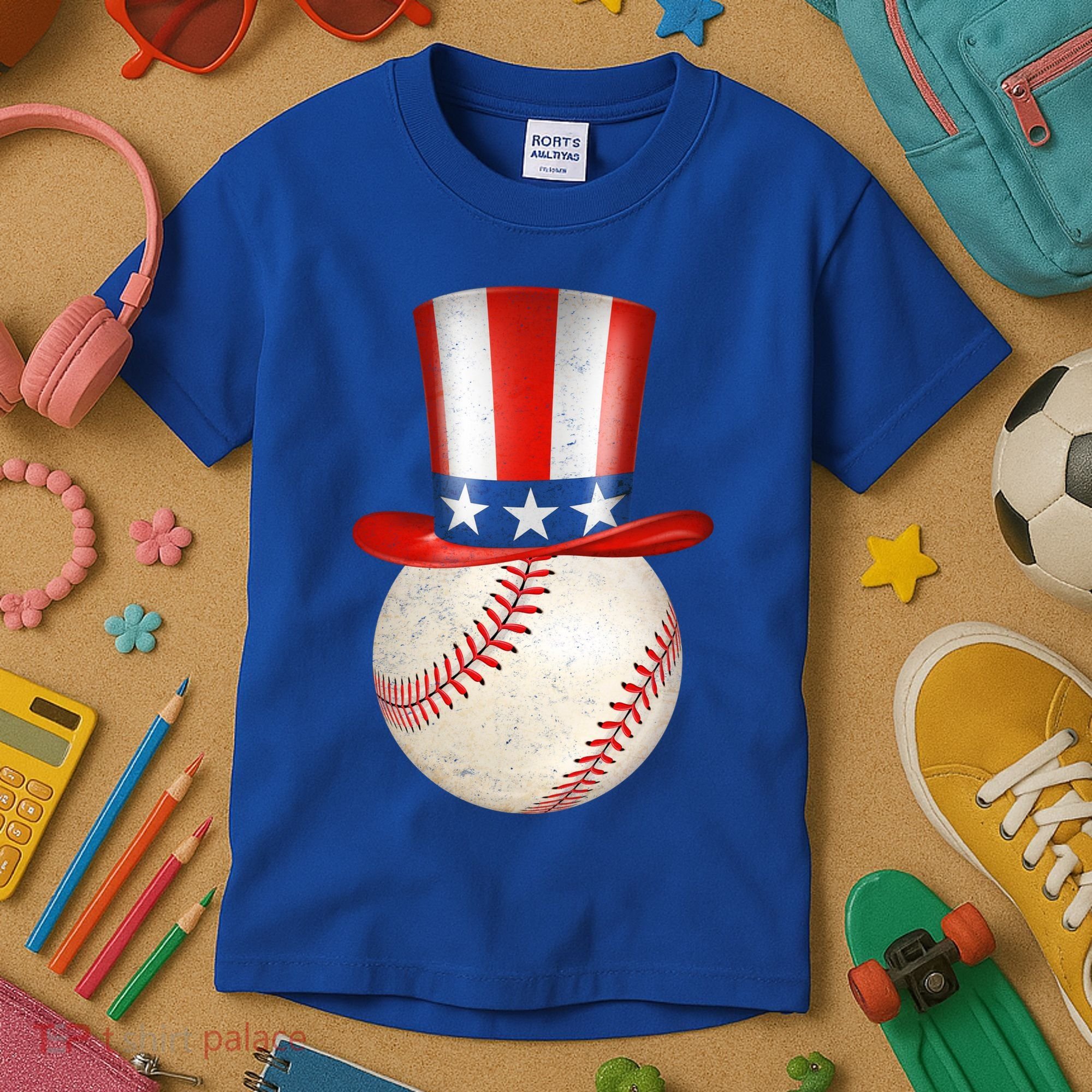 Uncle Sam Baseball Kids T-Shirt