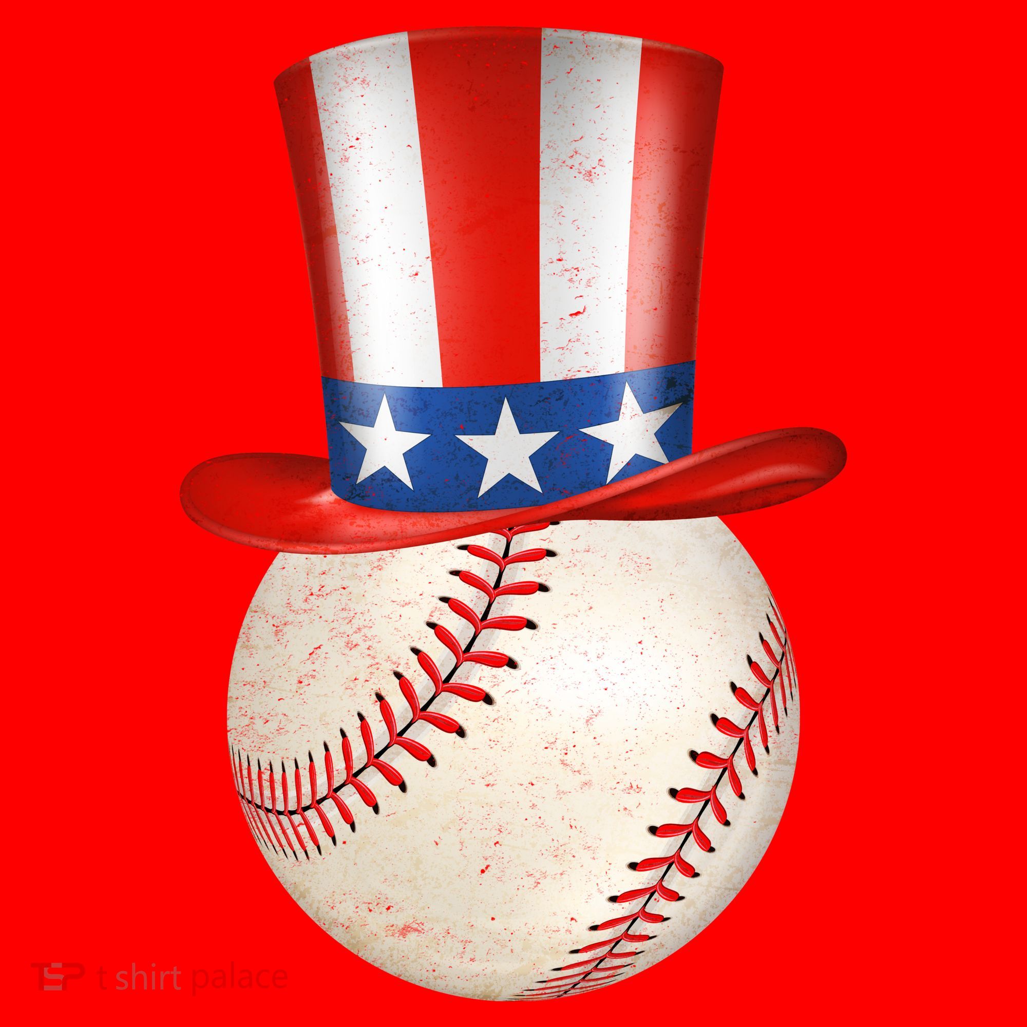 Uncle Sam Baseball Santa Hat