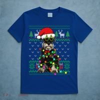 Ugly Sweater Christmas Lights Schnauzer Dog Puppy Lover Gift T-Shirt thumb 5