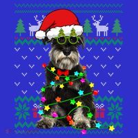 Ugly Sweater Christmas Lights Schnauzer Dog Puppy Lover Gift Mousepad thumb 1