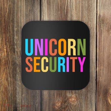 Unicorn Security Colorful Coaster