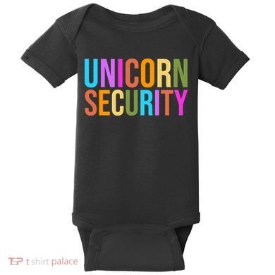 Unicorn Security Colorful Baby Bodysuit