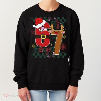 Ugly Sweater Christmas Funny Meme Six Seven 67  Women's Sweatshirt