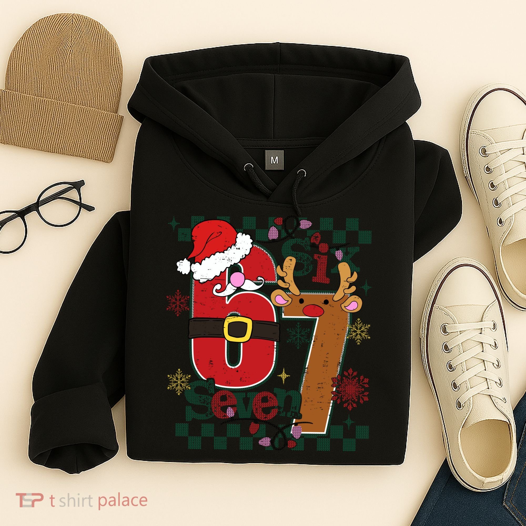 Ugly Sweater Christmas Funny Meme Six Seven 67  Hoodie