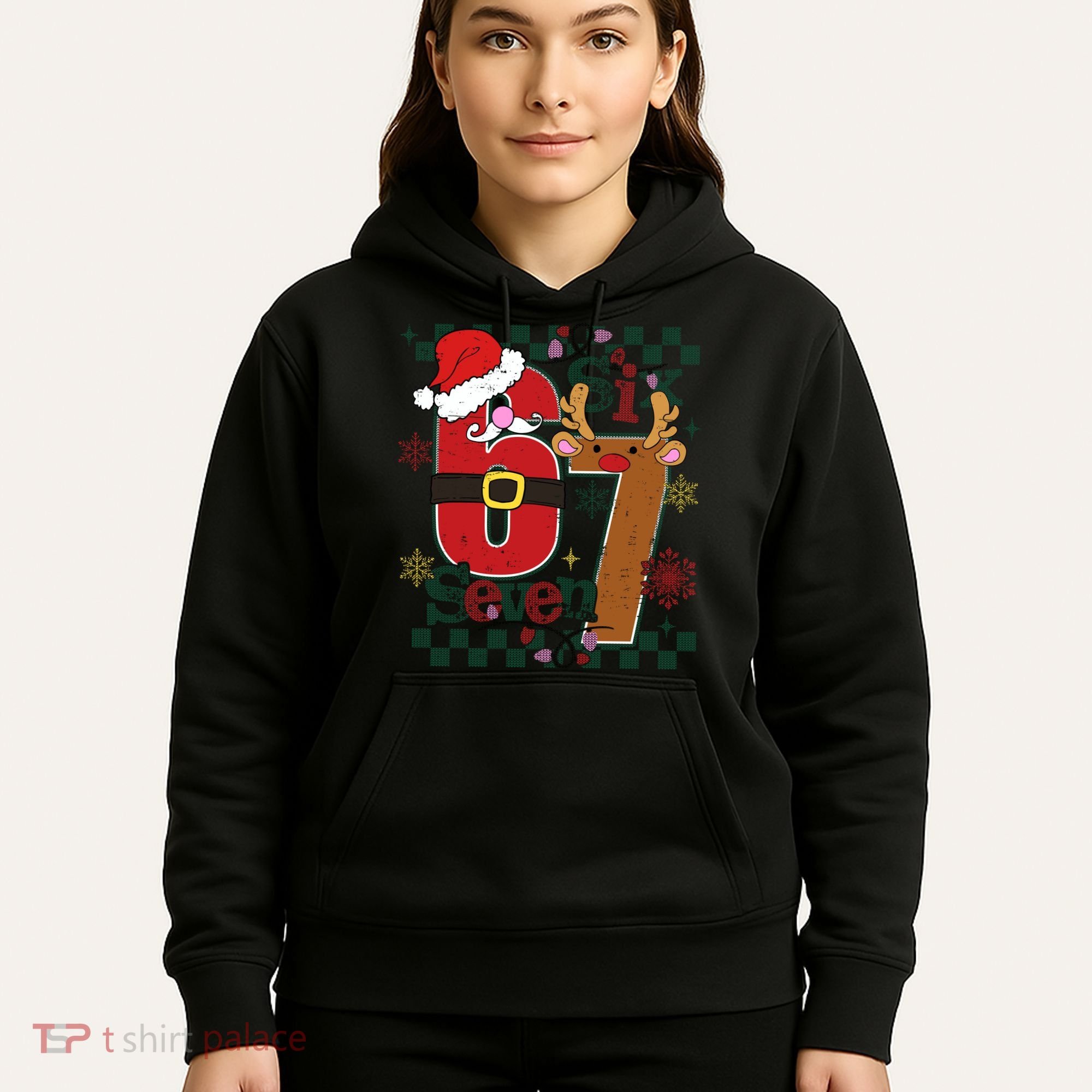 Ugly Sweater Christmas Funny Meme Six Seven 67  Hoodie