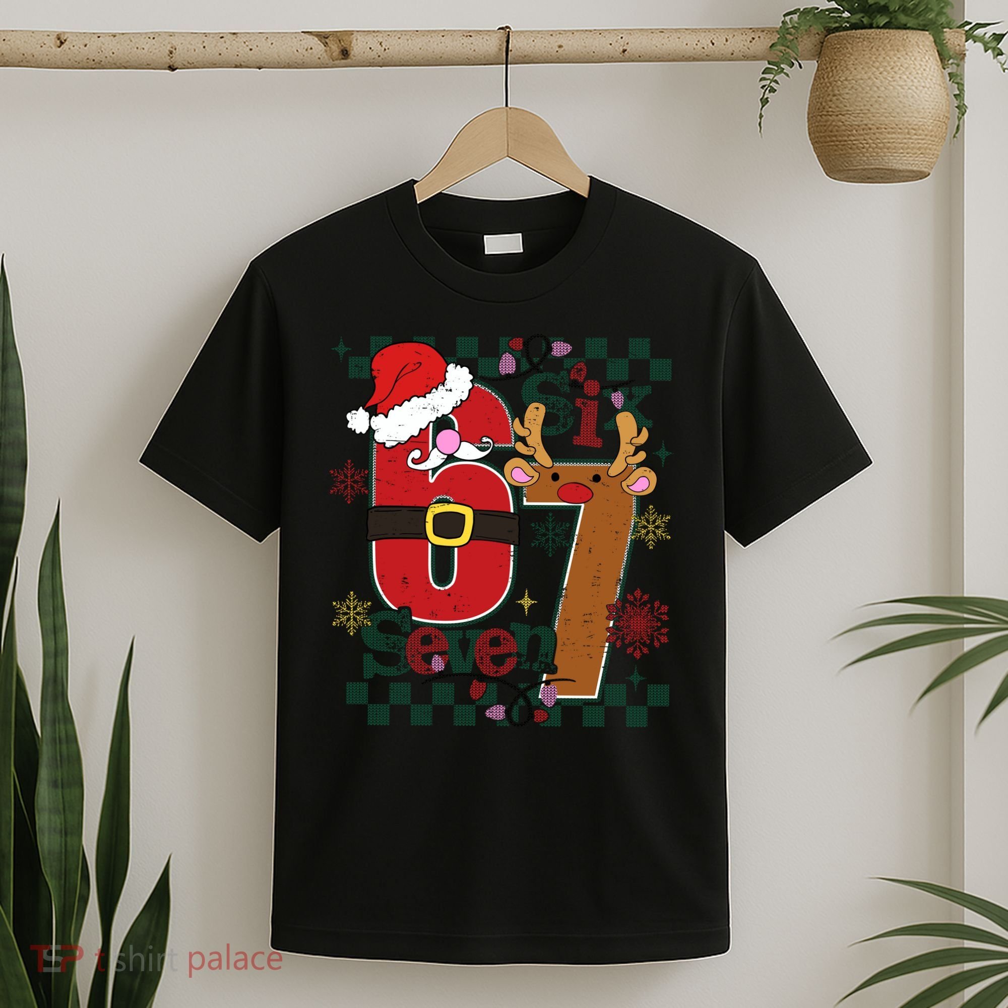 Ugly Sweater Christmas Funny Meme Six Seven 67  T-Shirt