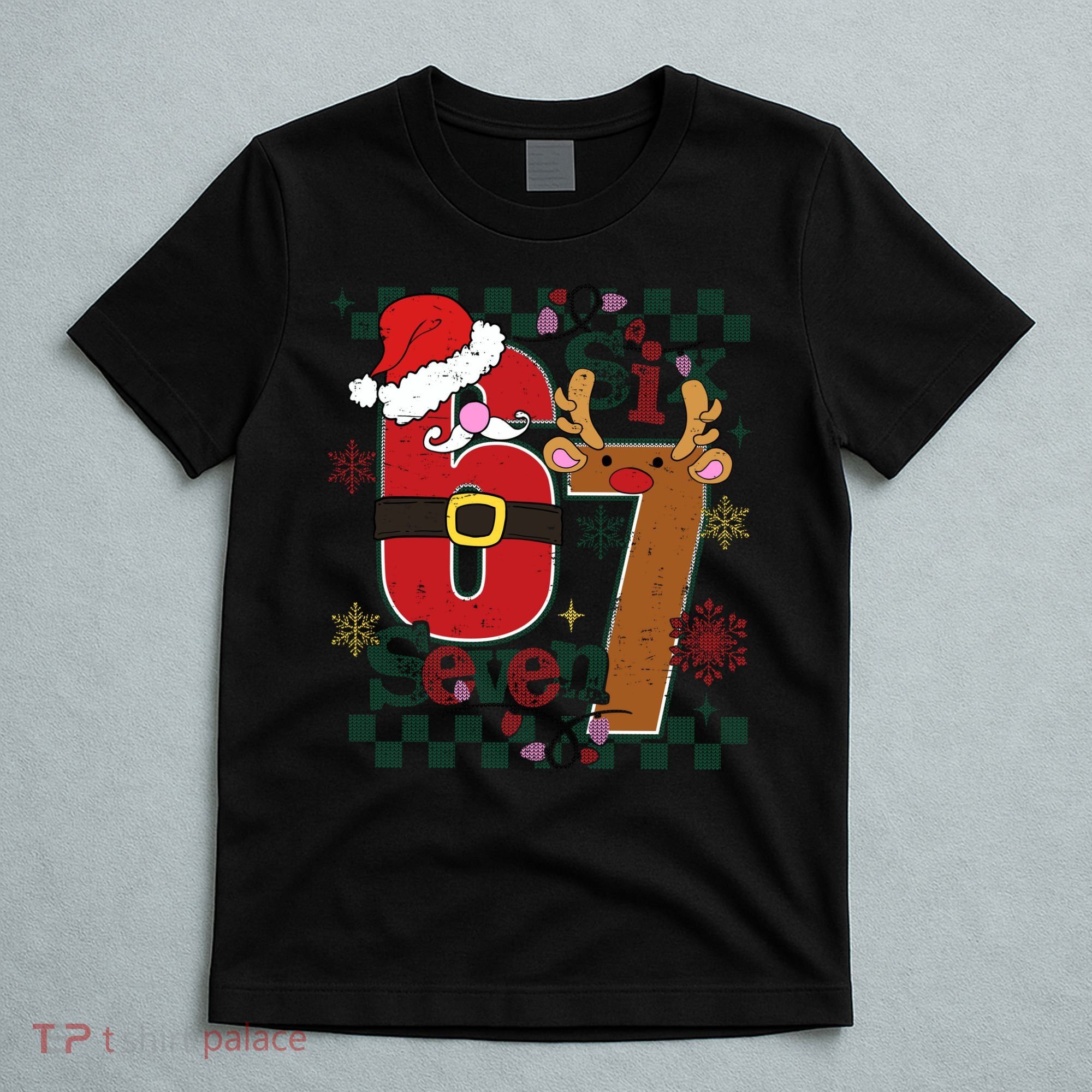 Ugly Sweater Christmas Funny Meme Six Seven 67  T-Shirt