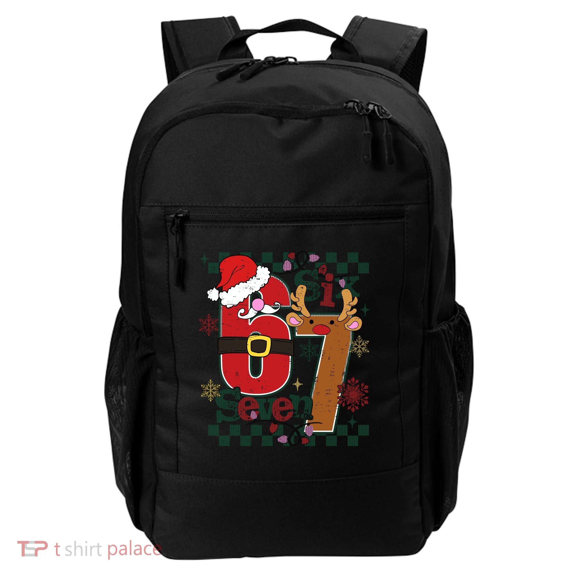 Ugly Sweater Christmas Funny Meme Six Seven 67  Backpack