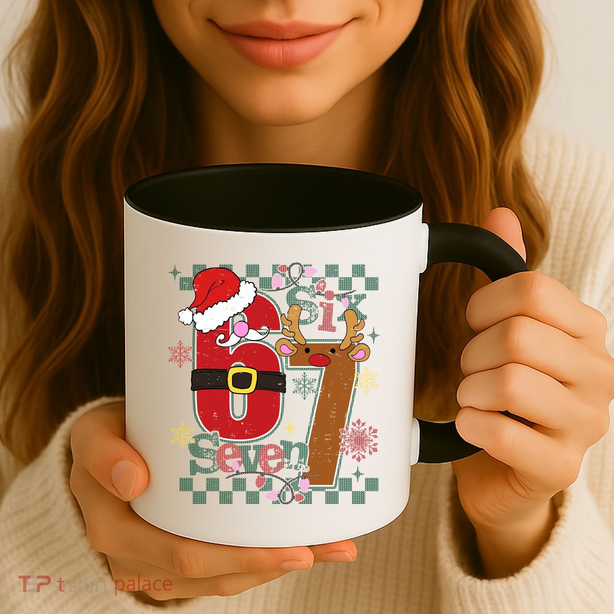 Ugly Sweater Christmas Funny Meme Six Seven 67  Coffee Mug