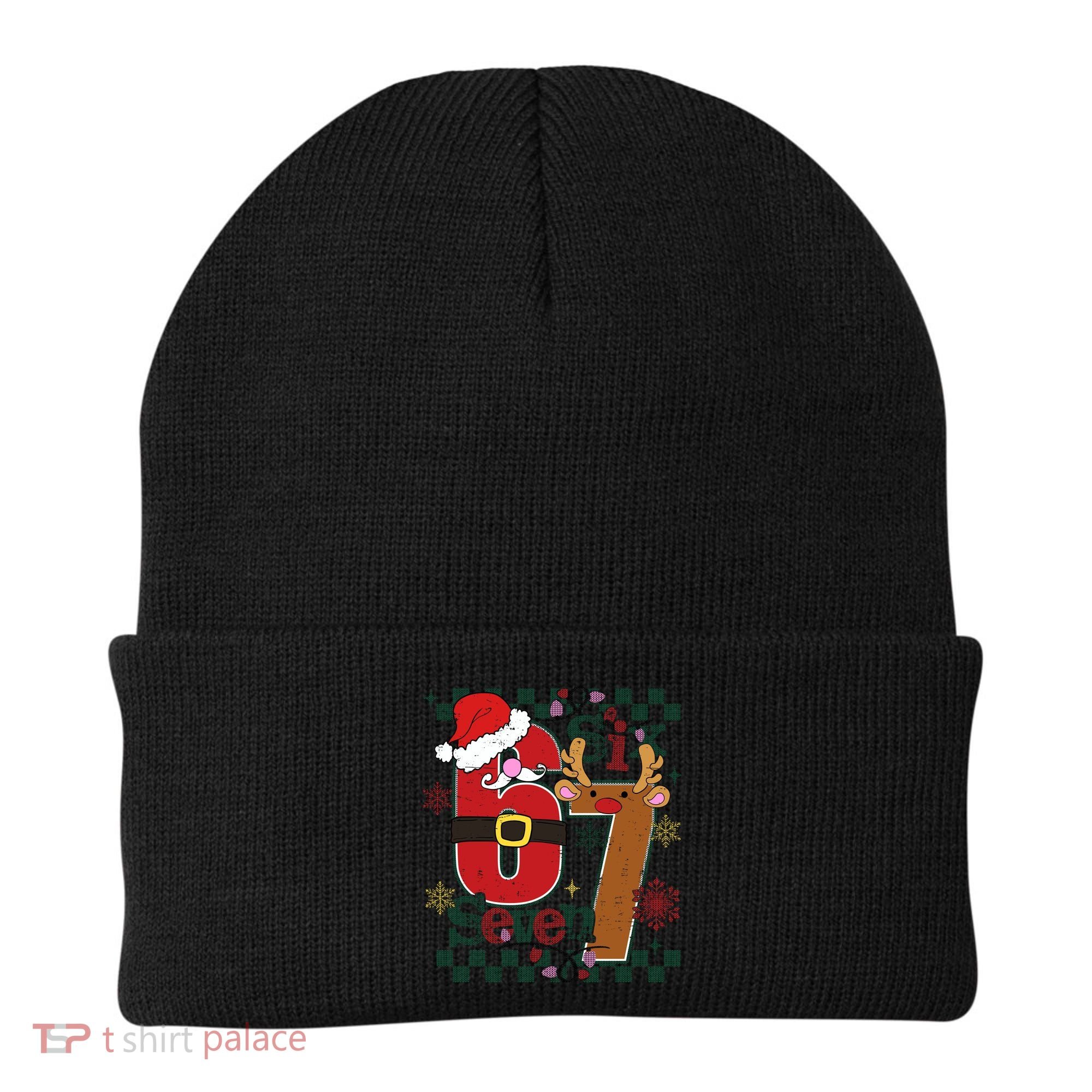 Ugly Sweater Christmas Funny Meme Six Seven 67  Beanie