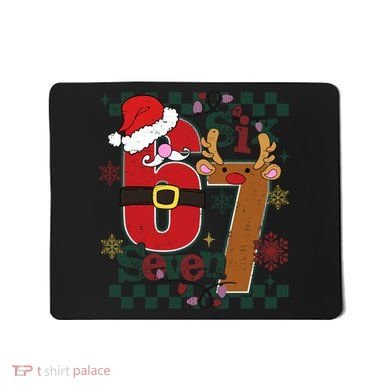 Ugly Sweater Christmas Funny Meme Six Seven 67  Mousepad