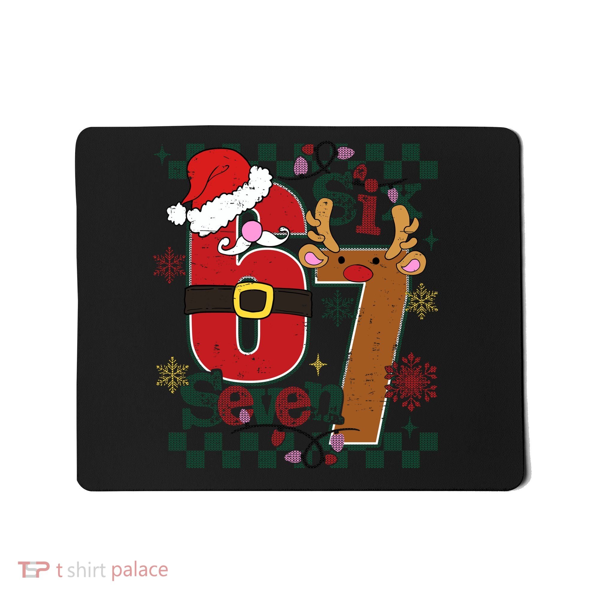 Ugly Sweater Christmas Funny Meme Six Seven 67  Mousepad