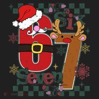 Ugly Sweater Christmas Funny Meme Six Seven 67  Hat thumb 2