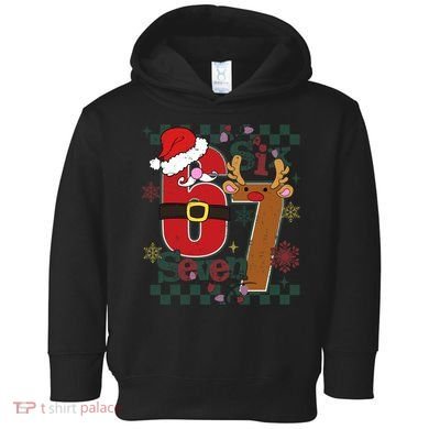 Ugly Sweater Christmas Funny Meme Six Seven 67  Toddler Hoodie