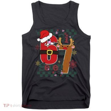 Ugly Sweater Christmas Funny Meme Six Seven 67  Tank Top