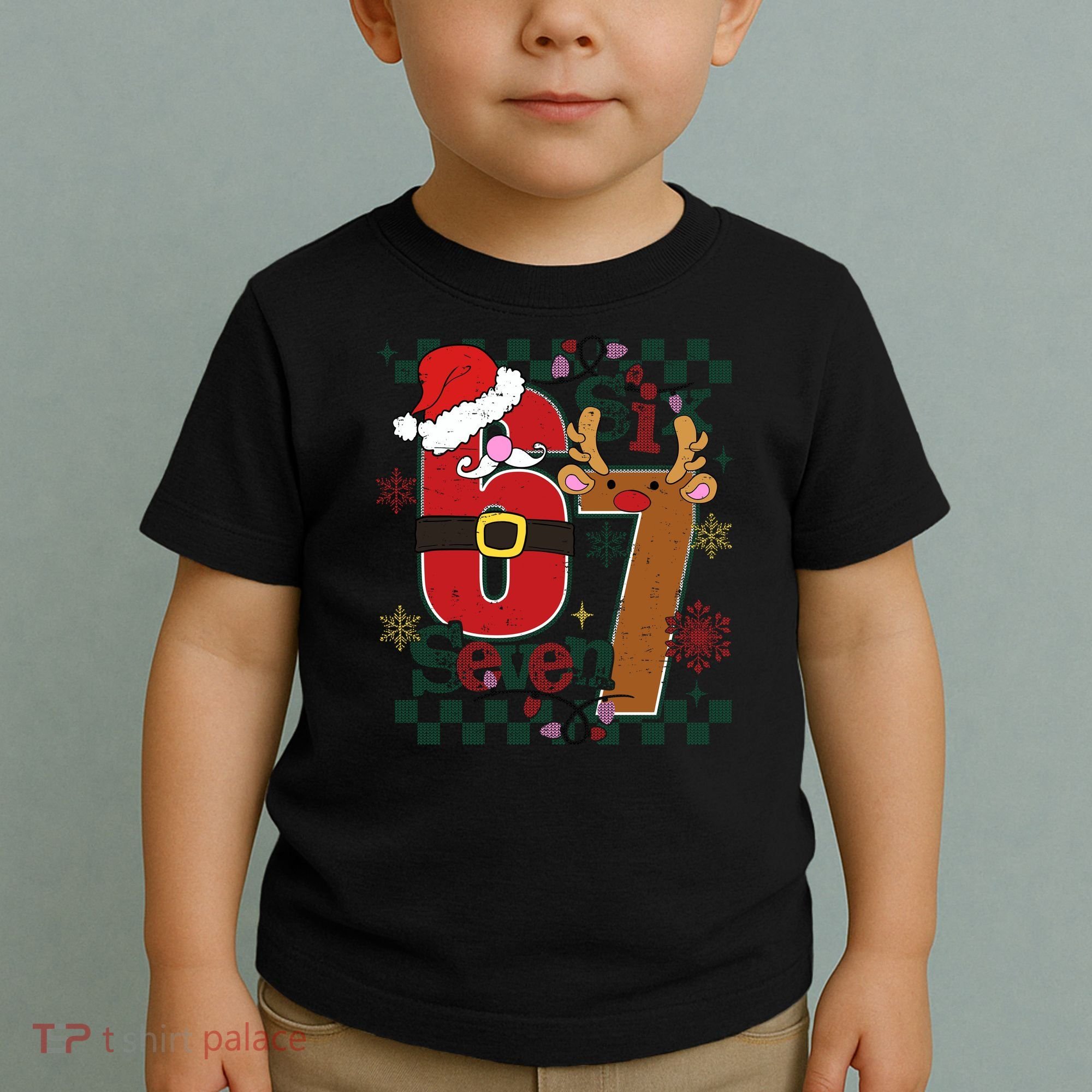 Ugly Sweater Christmas Funny Meme Six Seven 67  Toddler T-Shirt