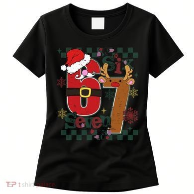 Ugly Sweater Christmas Funny Meme Six Seven 67  Women's T-Shirt