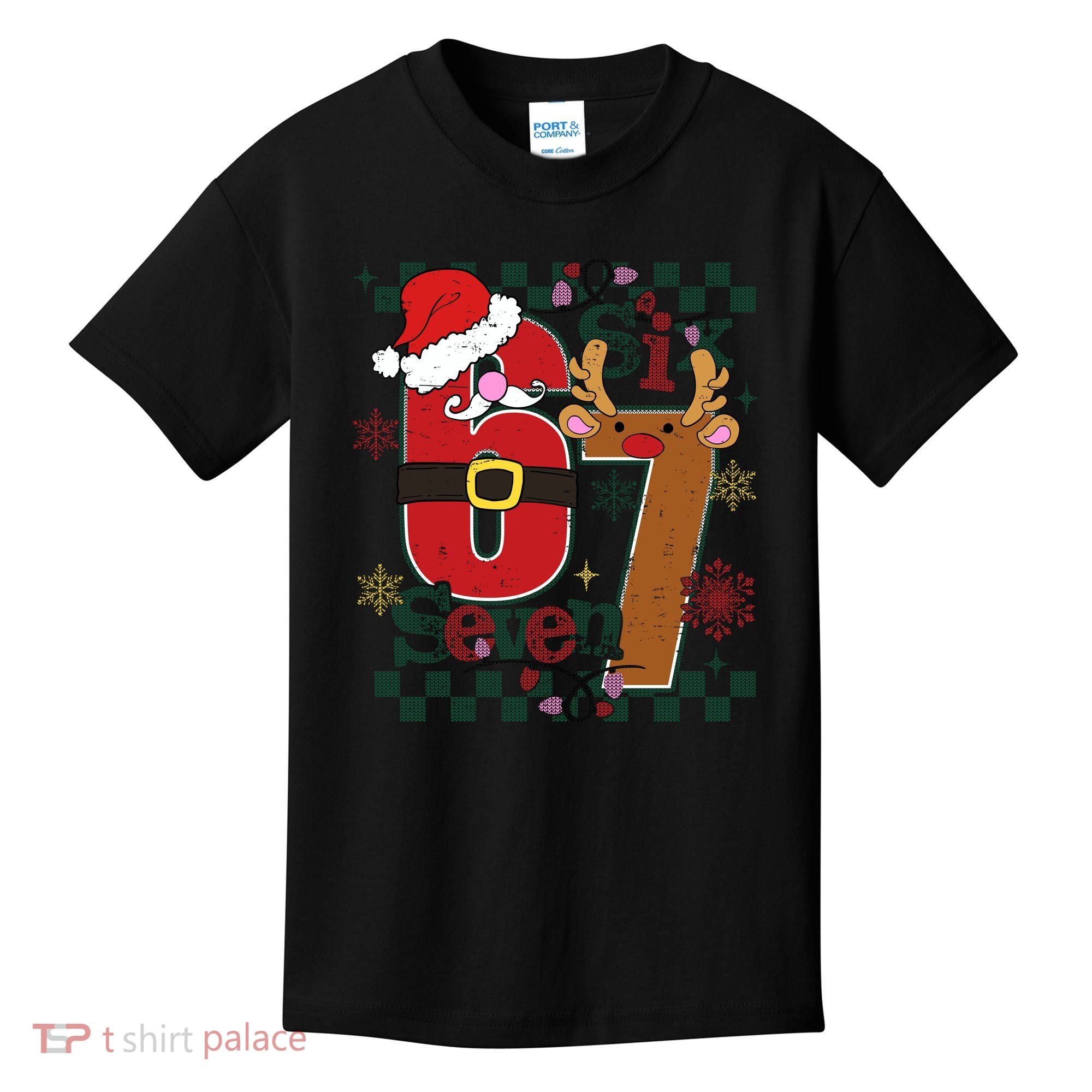 Ugly Sweater Christmas Funny Meme Six Seven 67  Kids T-Shirt