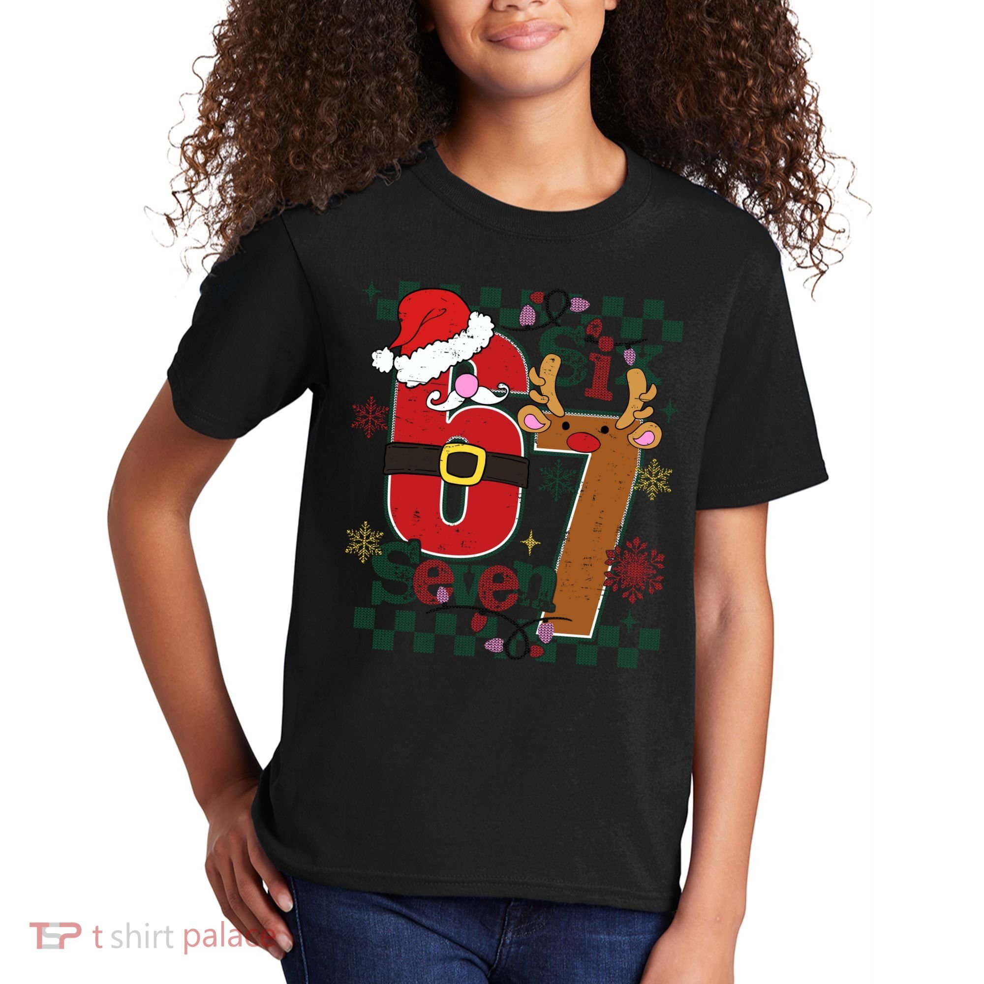 Ugly Sweater Christmas Funny Meme Six Seven 67  Kids T-Shirt