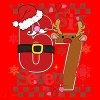 Ugly Sweater Christmas Funny Meme Six Seven 67  Santa Hat thumb 1