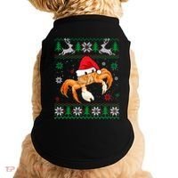 Ugly Sweater Christmas Crab Lover Santa Hat Animals Funny Gift Doggie Tank thumb 0