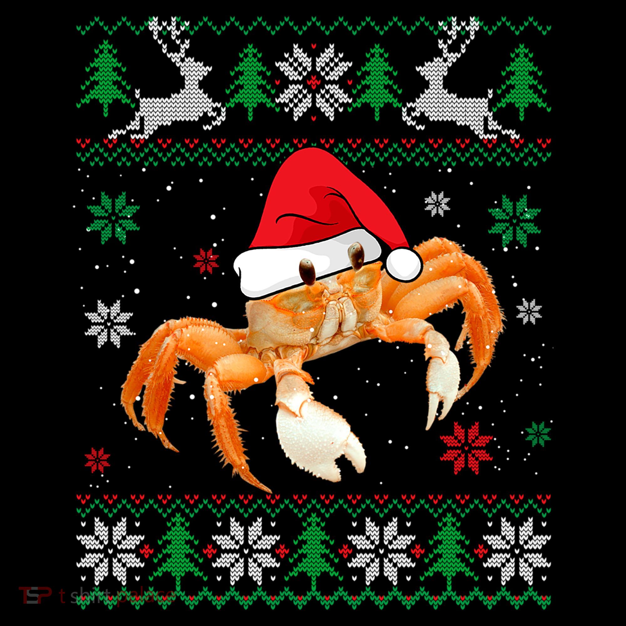 Ugly Sweater Christmas Crab Lover Santa Hat Animals Funny Gift Coffee Mug