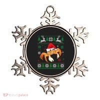 Ugly Sweater Christmas Crab Lover Santa Hat Animals Funny Gift Ornament thumb 0
