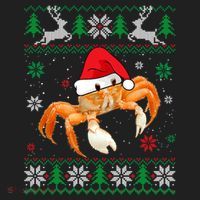 Ugly Sweater Christmas Crab Lover Santa Hat Animals Funny Gift Hat thumb 2