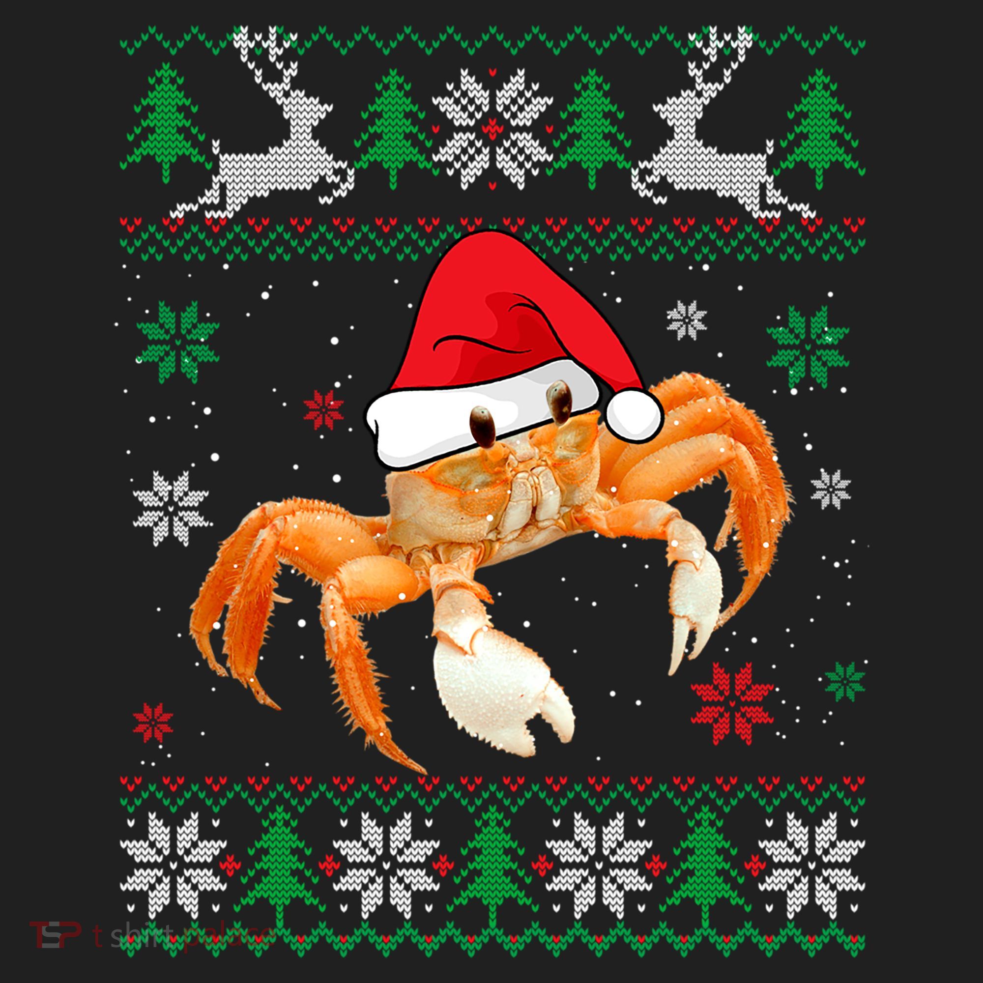 Ugly Sweater Christmas Crab Lover Santa Hat Animals Funny Gift Hat