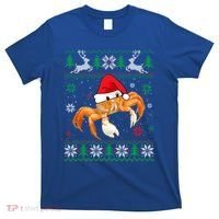 Ugly Sweater Christmas Crab Lover Santa Hat Animals Funny Gift T-Shirt thumb 0