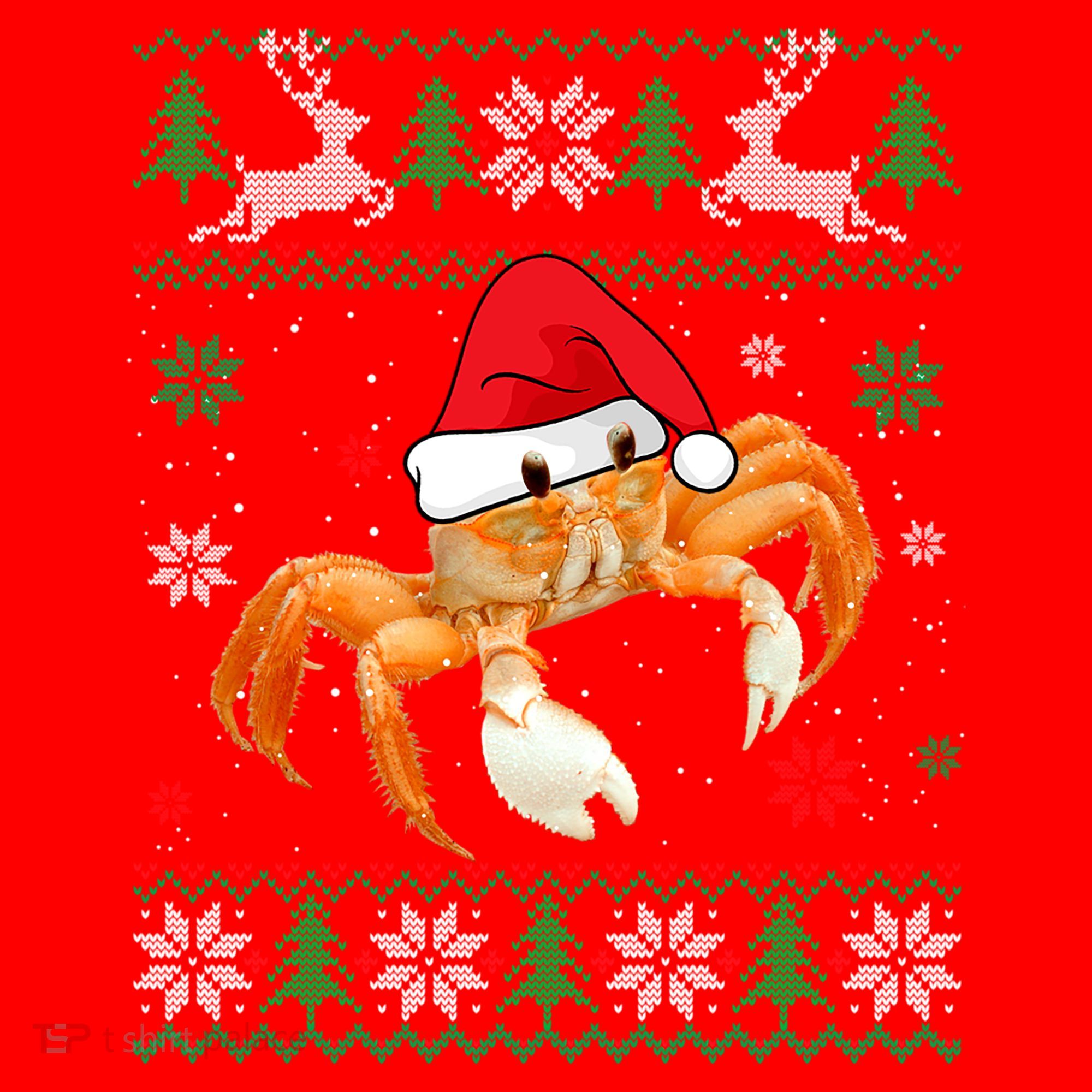 Ugly Sweater Christmas Crab Lover Santa Hat Animals Funny Gift Santa Hat