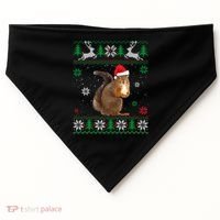 Ugly Sweater Christmas Squirrel Lover Santa Hat Animals Cute Gift USA-Made Doggie Bandana thumb 0