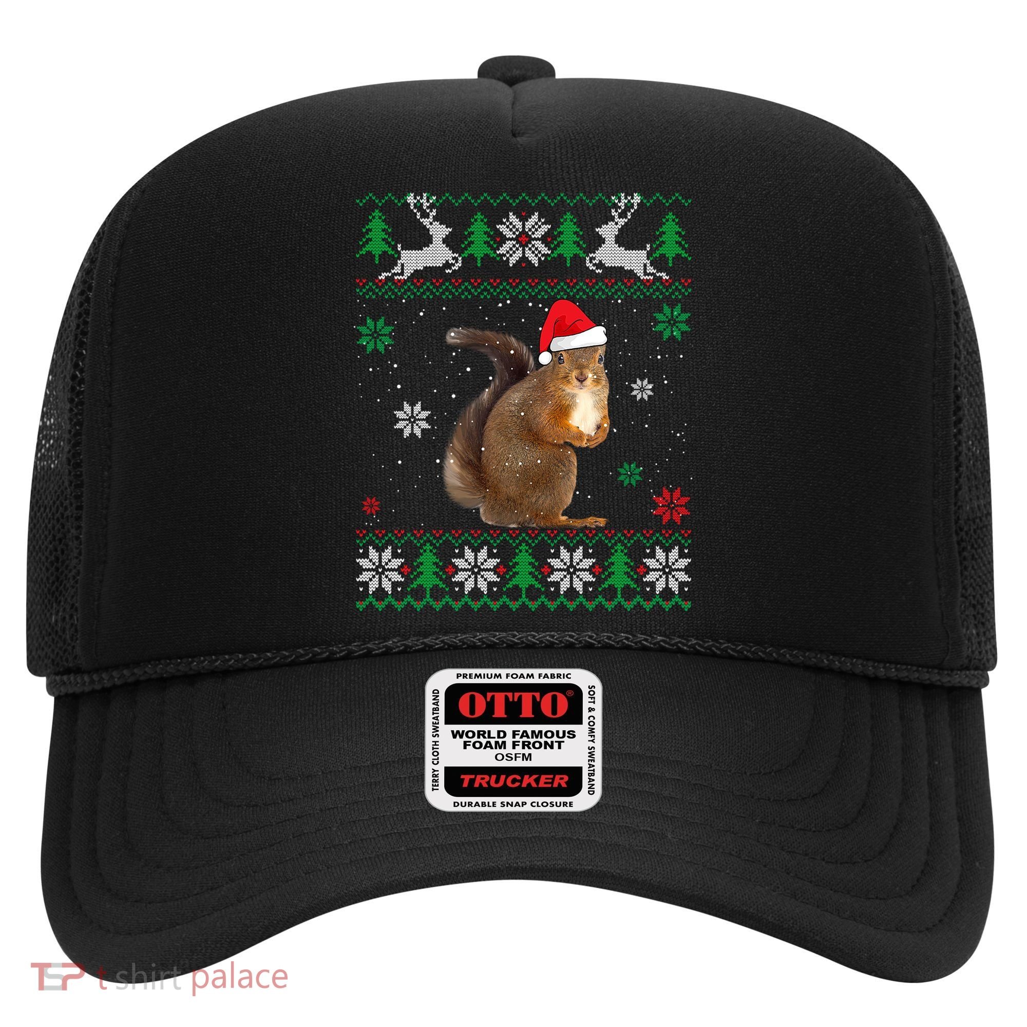 Ugly Sweater Christmas Squirrel Lover Santa Hat Animals Cute Gift Hat