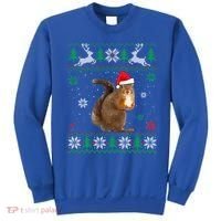 Ugly Sweater Christmas Squirrel Lover Santa Hat Animals Cute Gift Sweatshirt thumb 0