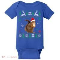 Ugly Sweater Christmas Squirrel Lover Santa Hat Animals Cute Gift Baby Bodysuit thumb 0