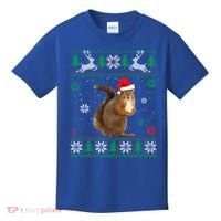 Ugly Sweater Christmas Squirrel Lover Santa Hat Animals Cute Gift Kids T-Shirt thumb 0
