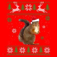 Ugly Sweater Christmas Squirrel Lover Santa Hat Animals Cute Gift Santa Hat thumb 1