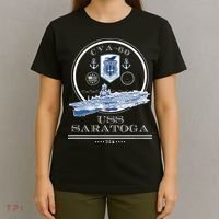 USS Saratoga CVA60 Naval Ship Military Aircraft Carrier T-Shirt thumb 4