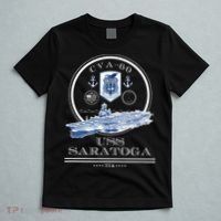 USS Saratoga CVA60 Naval Ship Military Aircraft Carrier T-Shirt thumb 5
